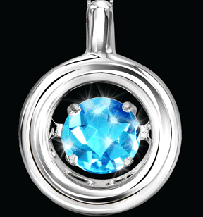 Gif animé bijoux médaille bleue